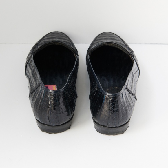 80s - SUSAN BENNIS - WARREN EDWARDS - Loafer - Men\'s - 10.5 - BLK - Crocodile main image 5